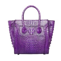 Handmade Luxury designer lady handbag genuine crocodile skin leather women tote bag handbag