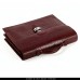 Luxury designer handmade real exotic genuine alligator crocodile skin leather briefcase business bag