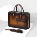 Luxury Handmade Genuine Leather Briefcase High Quality Men Handbag Laptop Bag Briefcase
