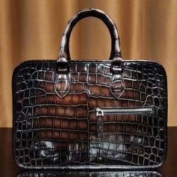 Custom made men bags crocodile office document bags male business briefcase leather handbag
