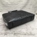Business Style Authentic Real Crocodile Skin Passcode Lock Men Black Briefcase