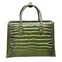 New arrival handmade hot selling ladies genuine crocodile leather skin handbag