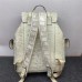Authentic Real Crocodile Skin Himalaya White Male Travel Backpack Genuine Exotic Alligator Leather