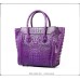 Handmade Luxury designer lady handbag genuine crocodile skin leather women tote bag handbag