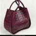 Hot selling handmade high quality ladies genuine crocodile leather skin handbag